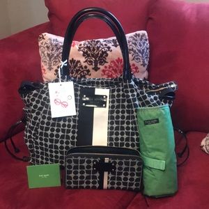 Kate spade Stevie diaper bag/tote/&matching wallet
